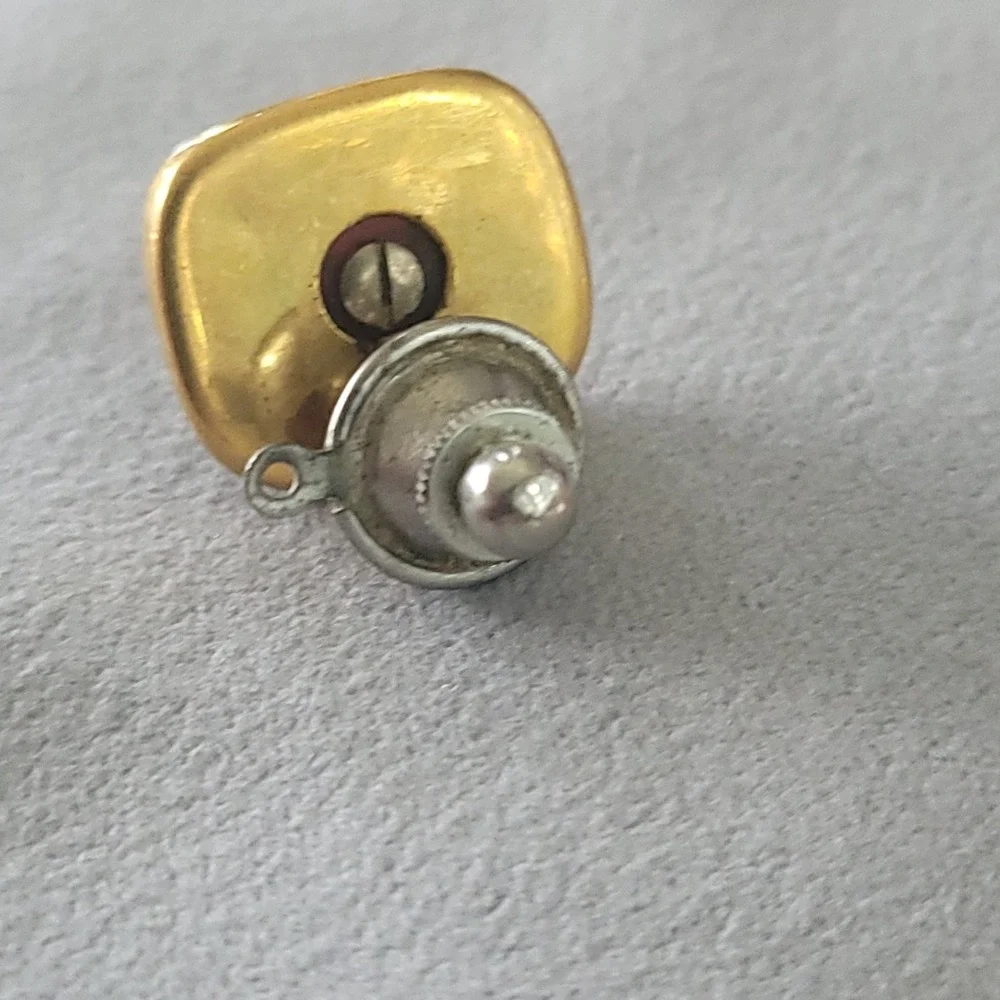 Vintage Masonic Shriners Scimitar Crescent Moon Enamel Tie Tack Lapel Pin